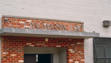 Sign for Langwarrin hall / hub