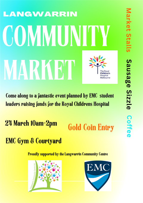 Flyer for Langwarrin Community Market 