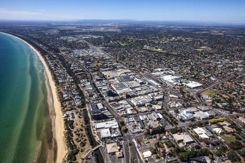 City-centre-and-coastline-drone-aerial