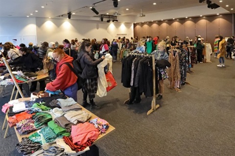 The Great South Side Women’s Clothing Exchange by Melbourne Clothing Exchange was one of the many popular waste circularity focused events at Frankston City’s recent South Side Festival.