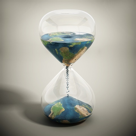 Climate change hourglass